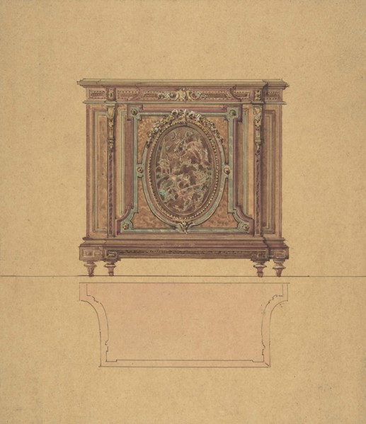Design for a Commode, ca. 1870-80.