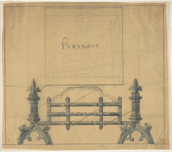 Design for a Fireplace Grate, 19th century.