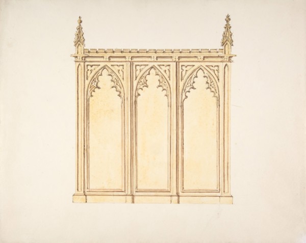 Design for a Gothic Paneling, early 19th century.
