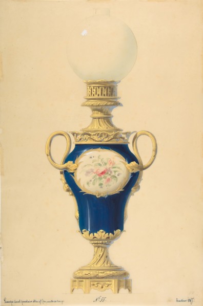 Design for an Oil Lamp, 19th century.
