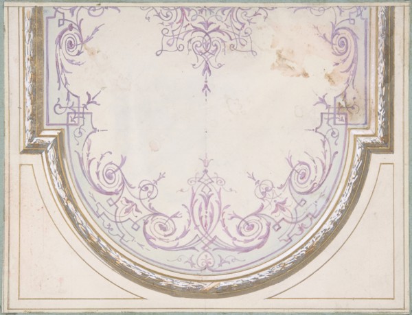 Design for Ceiling of the Duchess of Newcastle's Petit Salon, Hôtel Hope, 1867.