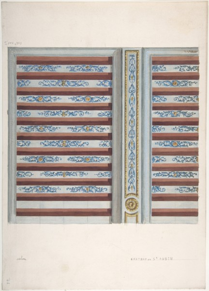 Design for Ceiling, Château de St. Aubin, second half 19th century.