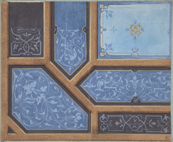 Design for Dining Room Ceiling, Château de Cangé, second half 19th century.