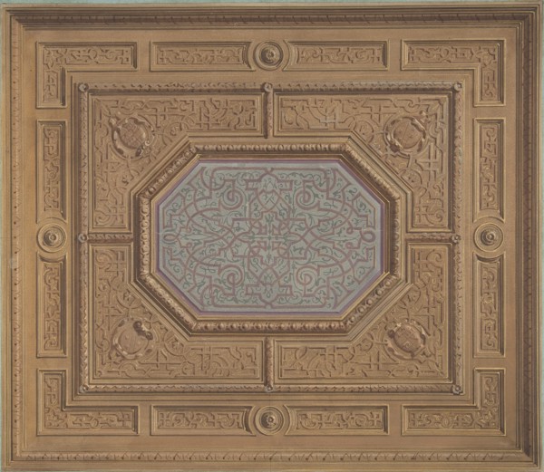 Design for Dining Room Ceiling, Neudeck, second half 19th century.
