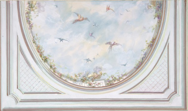 Design for Grand Salon Ceiling, Hôtel Hope, 1867.