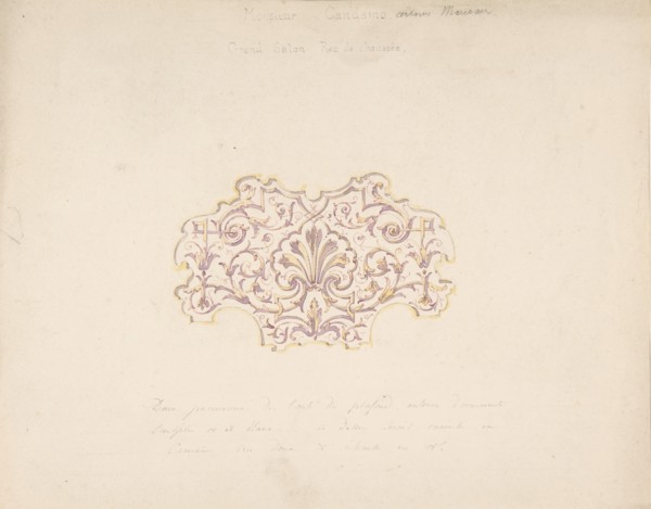 Design for Grand Salon, Ground Floor, Hôtel Candamo, ca. 1873.