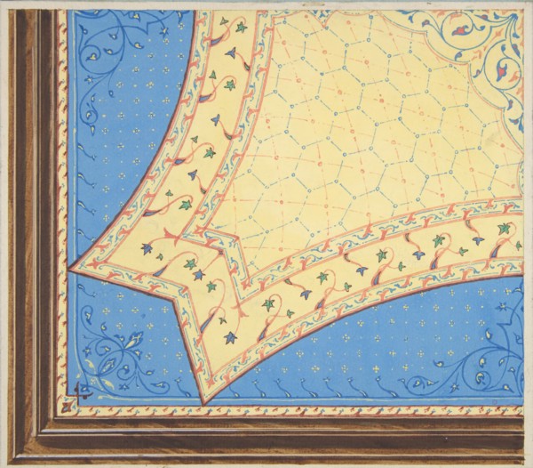 Design for the painted decoration of a ceiling, second half 19th century.