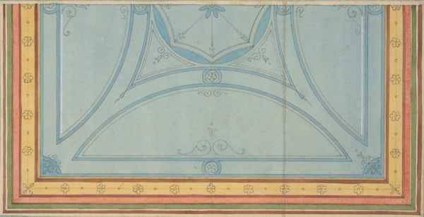 Design for the painted decoration of a ceiling, second half 19th century.