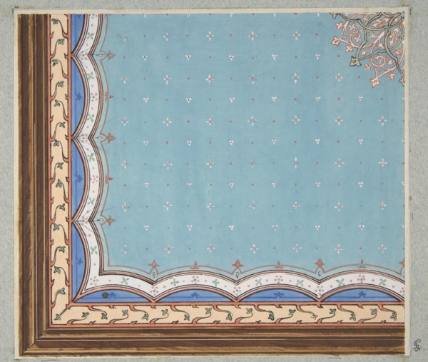 Design for the painted decoration of a ceiling, second half 19th century.