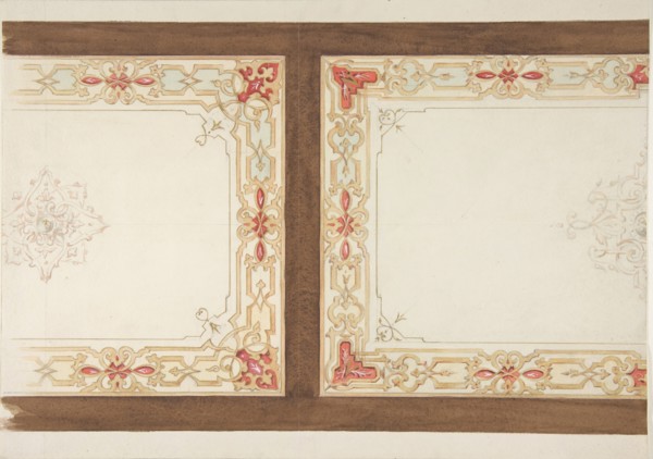 Designs for painted panels, 1830-97.