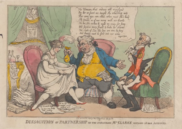 Dissolution of Partnership, or the Industrious Mrs. Clarke Winding Up Her Accounts, February 15, 1809.