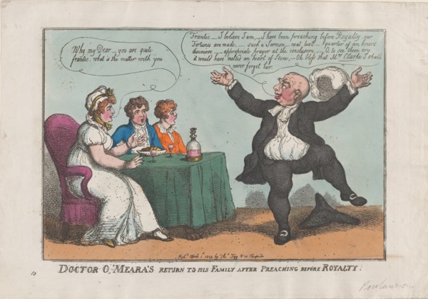 Doctor O'Meara's Return to His Family After Preaching Before Royalty, April 1, 1809.