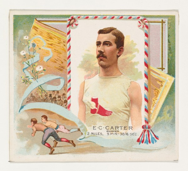 E.C. Carter, Runner, from World's Champions, Second Series (N43) for Allen & Ginter Cigarettes, 1888.