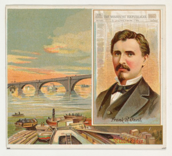 Frank R. O'Neil, The St. Louis Missouri Republican, from the American Editors series (N35) for Allen & Ginter Cigarettes, 1887.