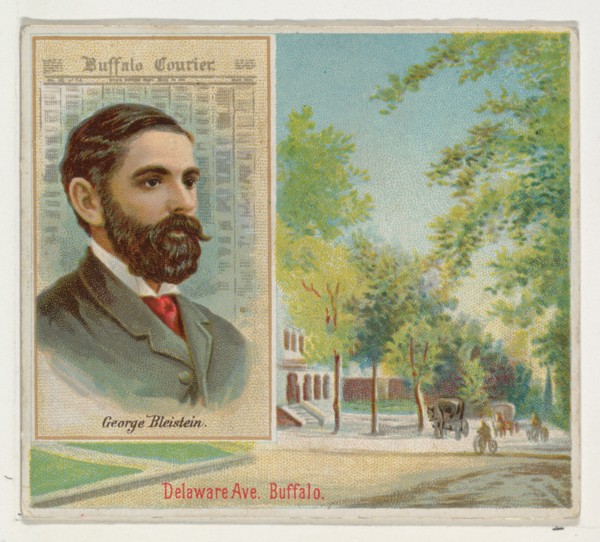 George Bleistein, Buffalo Courier, from the American Editors series (N35) for Allen & Ginter Cigarettes, 1887.
