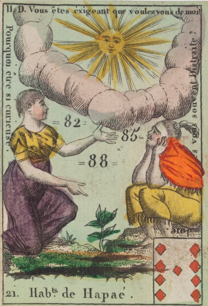 Hab.t de Hapae from Playing Cards (for Quartets) 'Costumes des Peuples Étrangers', 1700-1799.