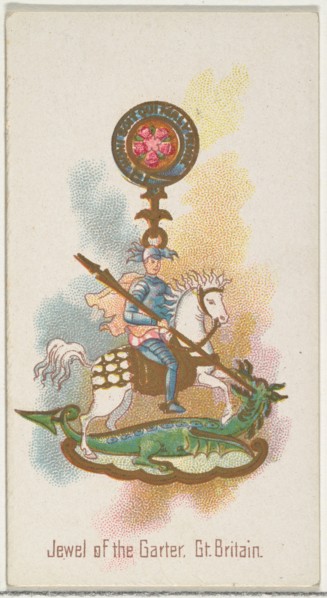 Jewel of the Garter, Great Britain, from the World's Decorations series (N30) for Allen & Ginter Cigarettes, 1890.