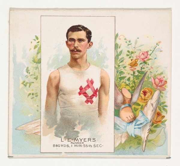 L.E. Meyers, Runner, from World's Champions, Second Series (N43) for Allen & Ginter Cigarettes, 1888.