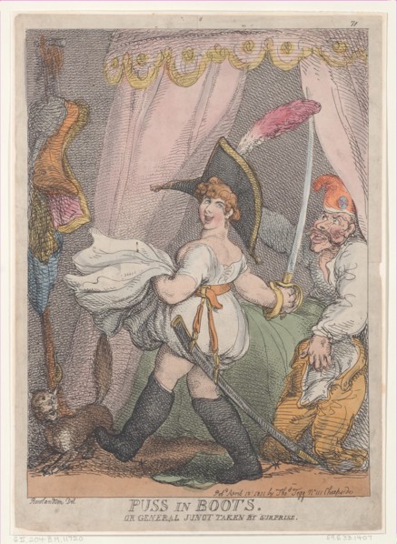 Puss in Boots or General Junot Taken by Surprise, April 12, 1811.