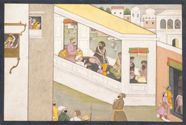 Rama and Lakshmana as Boys Assist the Sage Vishvamitra: Folio from a dispersed Ramayana series, ca. 1780.