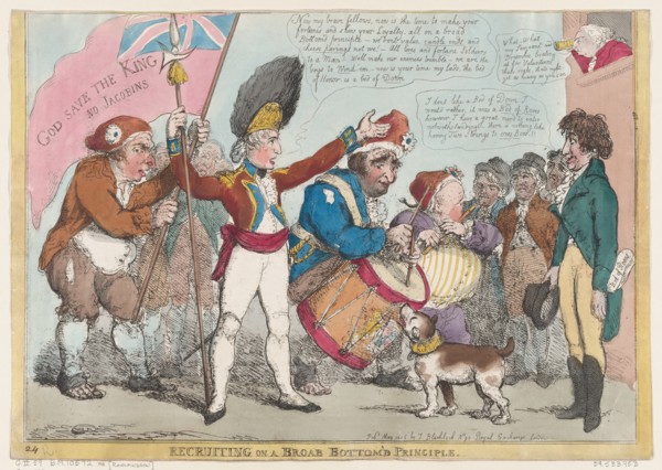 Recruiting on a Broab [sic] Bottom'd Principle , May 1806.
