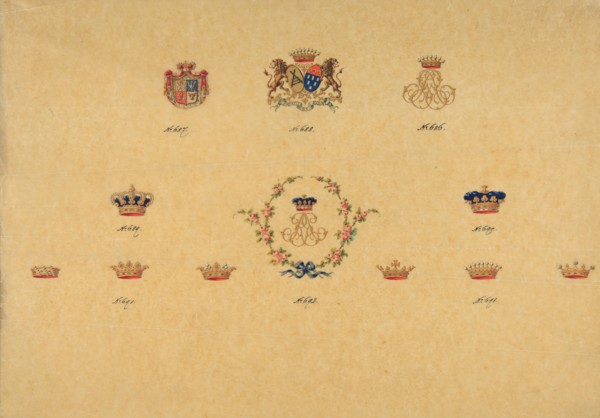 Sheet of Monogram Designs, 19th century.