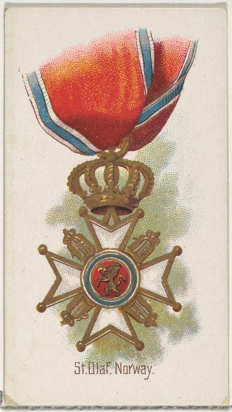 St. Olaf, Norway, from the World's Decorations series (N30) for Allen & Ginter Cigarettes, 1890.