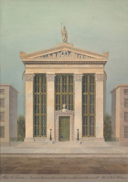 Study for the Astor Library, New York, 1843.