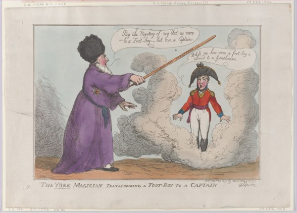 The York Magician Transforming a Foot-Boy to a Captain, February 25, 1809.
