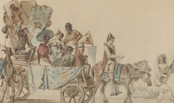 Theatrical Troupe on the Road, 1818.