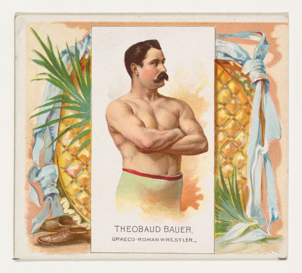 Theobaud Bauer, Graeco-Roman Wrestler, from World's Champions, Second Series (N43) for Allen & Ginter Cigarettes, 1888.