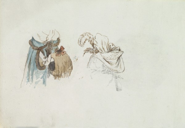 Two Costume Sketches, ca. 1785-90.