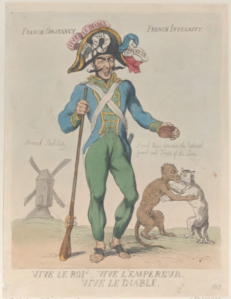 Vive Le Roi! Vive L'Empereur. Vive Le Diable., April 12, 1815.