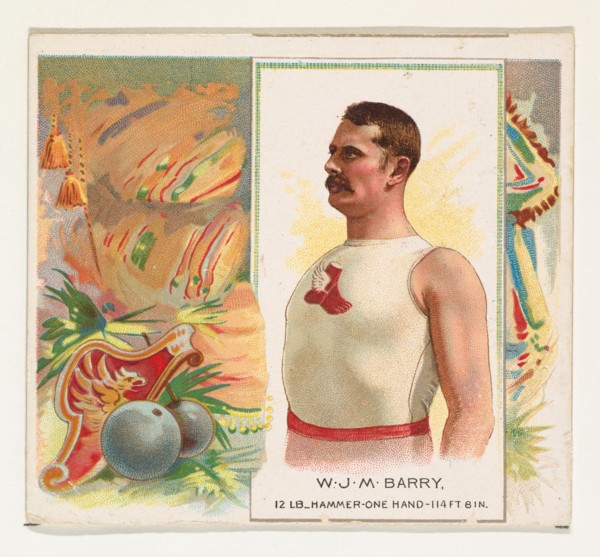 W.J.M. Barry, Hammer Throw, from World's Champions, Second Series (N43) for Allen & Ginter Cigarettes, 1888.