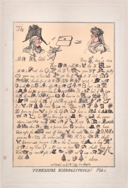 Yorkshire Hieroglyphics, Plate 1, March 8, 1809.