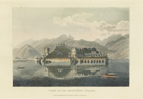 View of the Beautiful Island (Isola Bella, Lago Maggiore), before 1820.