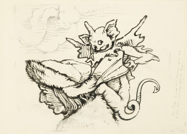 The Head of a Miser: enlarged Drawing from Lützelburger's Woodcut of 'The Councillor', before 1871. From the Series of 'Images of Death'.  After Hans Holbein the Younger (1497 - 1543) (designer) and a...