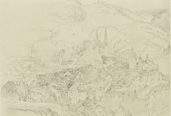 View of Luzern from above, October - December 1861.