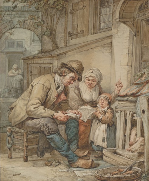 Parents Teaching Their Daughter a Song, early 19th century.