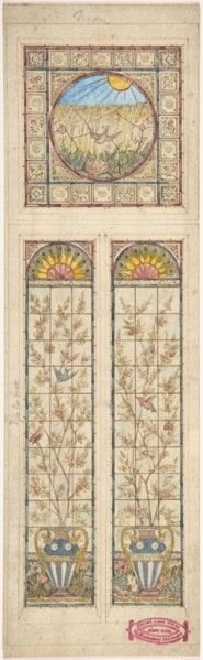 Design for a stained glass window, 1866-92.