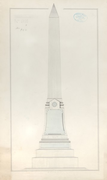 Obelisk Grave Monument, No. 901 / 920, 1840-80.