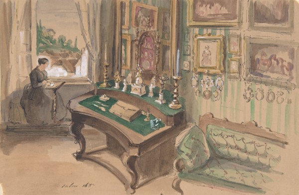 Drawing of an Interior: Salon, 1857.