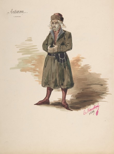 Costume Design for "Adam", 1889.