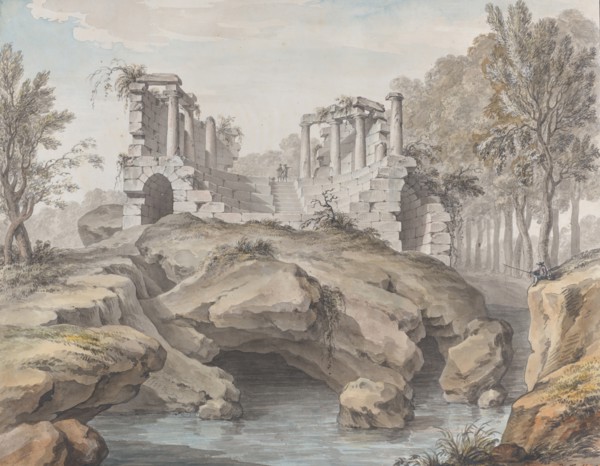 Design for a Naumachia, in the gardens at Chateau d'Enghien, Belgium, 1782.