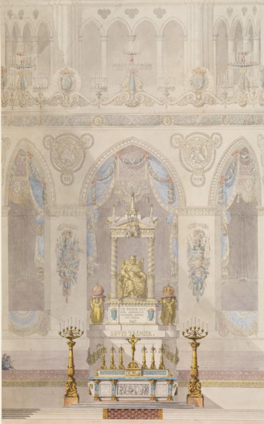 Elevation of Altar with Statue of Louis I, Reims Cathedral, n.d..