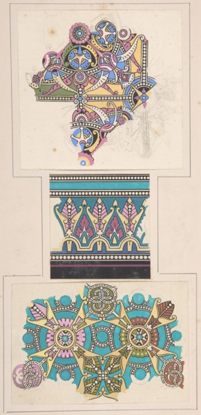 Design drawing, ca. 1883, based on earlier design.