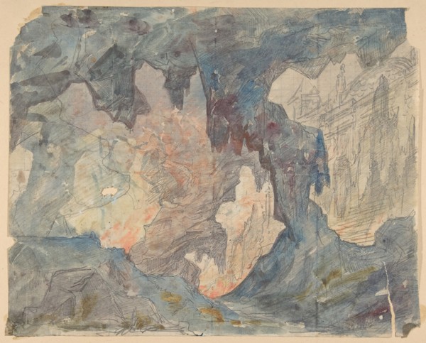 Design for a Stage Set at the Opéra, Paris, 1830-90.