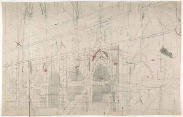 Design for a Stage Set at the Opéra, Paris: Church Interior, 1830-90.