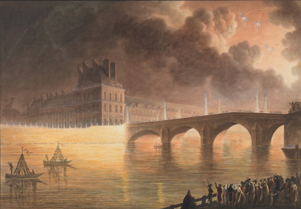 Fête pour la Paix Générale donnée à Paris le 18 Brumaire. Pont Royal, 1801-2.