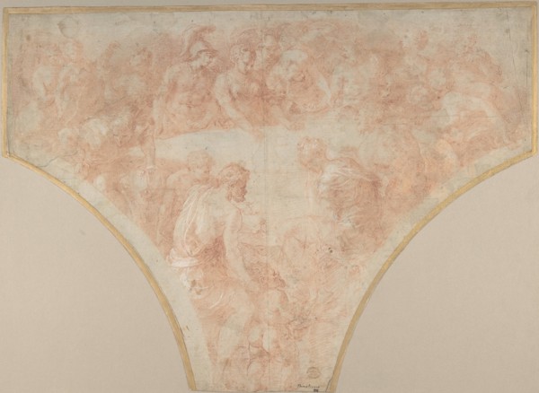 Apple of Discord Thrown by Eris at the Marriage of Peleus and Thetis: Study for Fresco in the Hall of Henri II at Fountainebleau, 1504-70.